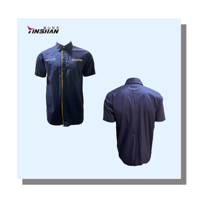 Black Work Shirts Polyester Uniform Cotton Workwear with Generous Abrasion Resistance