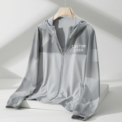 Long Sleeve Ice Silk Printed Men's Fishing Sunscreen Clothing for Sun Protection