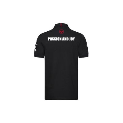 Custom Design Black Men's Polo Shirt for Promo Events Soft T-Shirt Polyester Cotton Blend