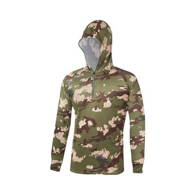 QUICK DRY Sport Fishing Clothes OEM Custom Hight Ice Silk Sunblock Hooded Print Coat