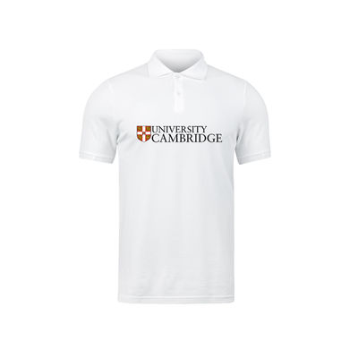 OEM Designs University Logo Polo Shirt with Printed Logo and Breathable Fabric