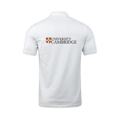 OEM Designs University Logo Polo Shirt with Printed Logo and Breathable Fabric