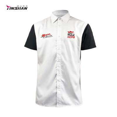 Summer Racing Men's Polo Shirt with Contrast Panel Side Panels and Sportswear Design