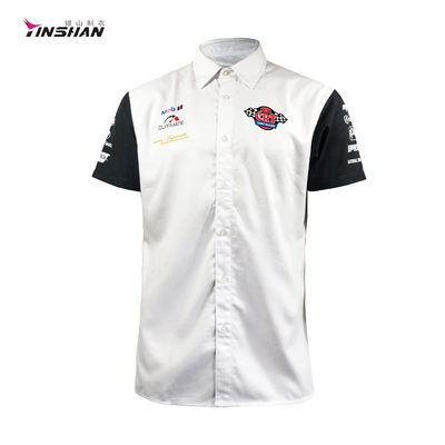 Summer Racing Men's Polo Shirt with Contrast Panel Side Panels and Sportswear Design