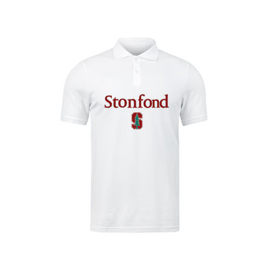 Short Sleeve Casual Style University Logo Polo for Breathable and Quick Dry