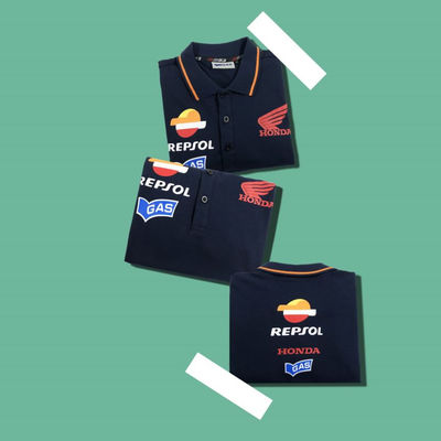 Adults S/M/L/XL Wicking Breathable cotton Polyester Blended Sports Racing Polo Shirt