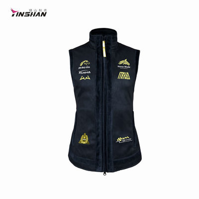 Unisex Windproof Custom Softshell Horse Racing Team Vest for Personalization and Logo