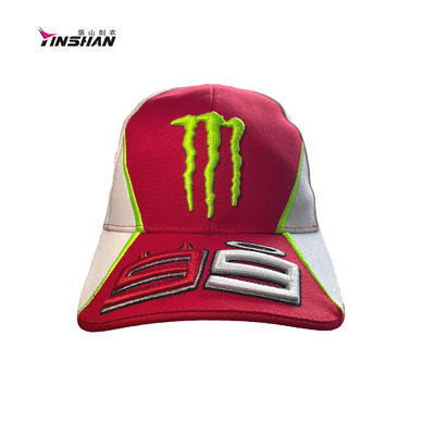 Sporty Style 6-Panel Hat Baseball Cap Full Embroidery F1 Racing Motor Hat for Adults