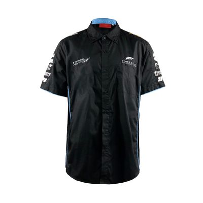 Custom Logo Print Black Motorcycle Top for S-XL Casual and Breathable Team Clothing