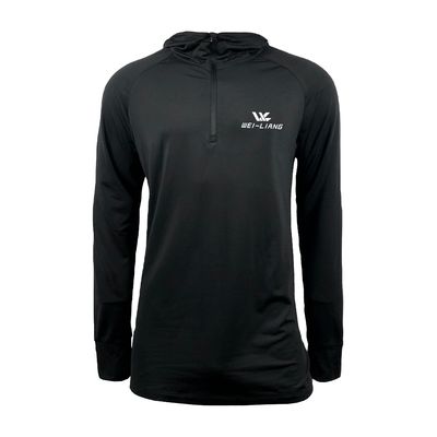 Polyester/Elastane Sportswear Lightweight Custom Printing Comfy Half Zipper Promo Hoodie