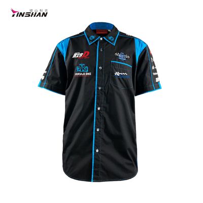 Customized Printing Methods QUICK DRY Racing Motorcycles Short Sleeve Shirt for Sports