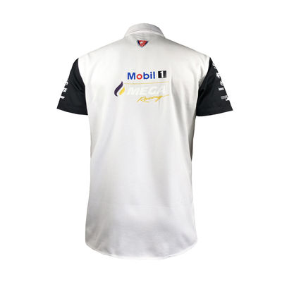 Custom Printed Blank Plain Polo Shirts for Men For Racing Team Cotton/Spandex Mesh
