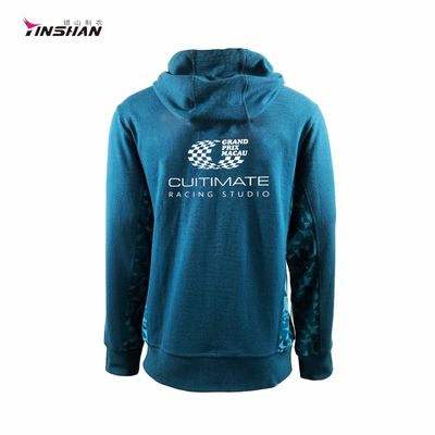 Custom Sportswear Zip Up Hoodies Polyester Long Cotton Fleece Sleeve with Custom Logo