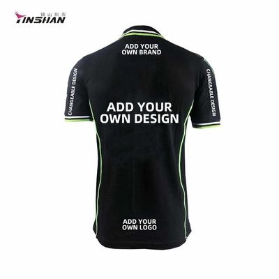 Customized Logo Printing Sublimation Racing Teamwear Motorcycle Polo Shirts for S-XL