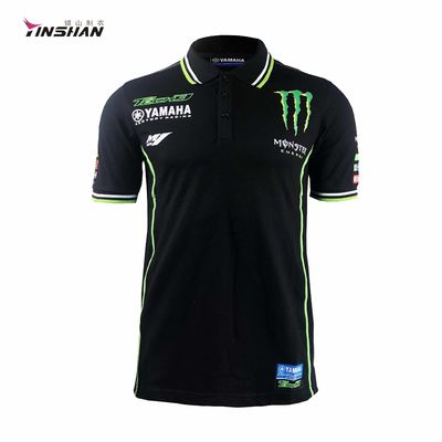 Customized Logo Printing Sublimation Racing Teamwear Motorcycle Polo Shirts for S-XL