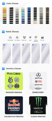 Customized Logo Printing Sublimation Racing Teamwear Motorcycle Polo Shirts for S-XL