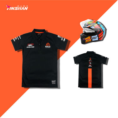 Unisex Customized Polo Shirt with Wicking and Breathable Function and Moto Logo Design