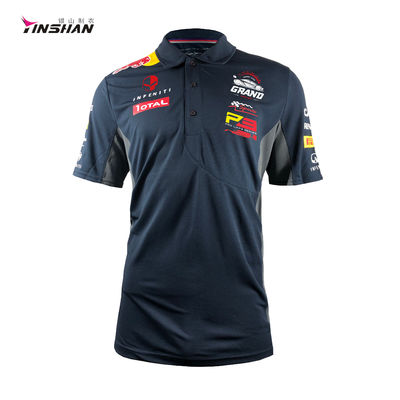 Customised Racing Team Polo Shirt For Personalization And Logo Design With Polyester/Elastane