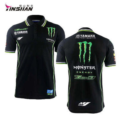 Custom Logo Printing Motor Sports Polo Shirt for Men Designed for Racing Enthusiasts