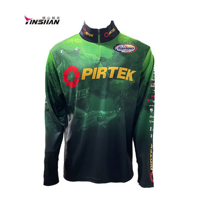 Custom UPF 50 Performance Fishing Polo Shirt for Men UV Long Sleeve Sublimation Jersey