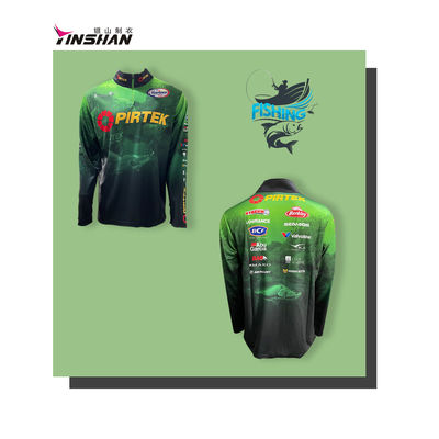 Custom UPF 50 Performance Fishing Polo Shirt for Men UV Long Sleeve Sublimation Jersey