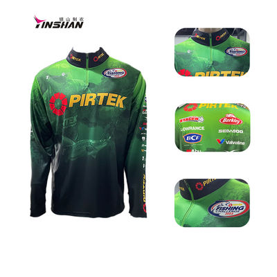Custom UPF 50 Performance Fishing Polo Shirt for Men UV Long Sleeve Sublimation Jersey