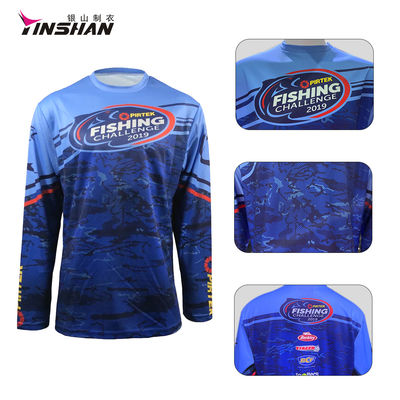 Custom UPF 50 Performance Fishing Polo Shirt for Men UV Long Sleeve Sublimation Jersey