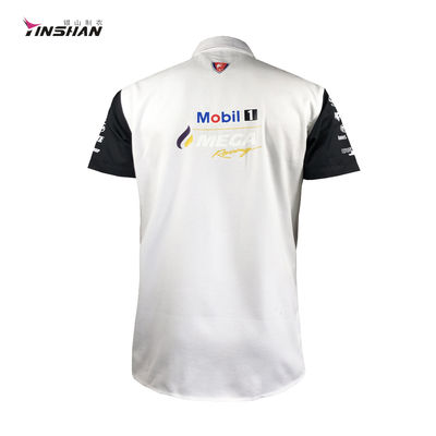 Custom Printed Logo and Teamwear Design Black Racing Shirts for Adults in 100% Polyester
