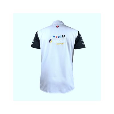 5. Customized Color Logo Custom Logo Sublimation Pit Crew Team Racing T-Shirt for Men