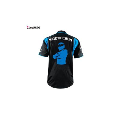 Breathable Black Graphic Race Car Vintage Sports Uniform Plain Golf Men's Polo Shirts