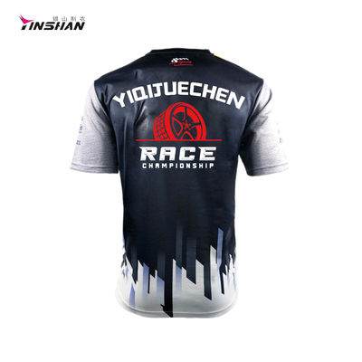XS-5XL Custom Logo Acceptable Fashion Digital Printing Sportswear Racing T-shirt For Men