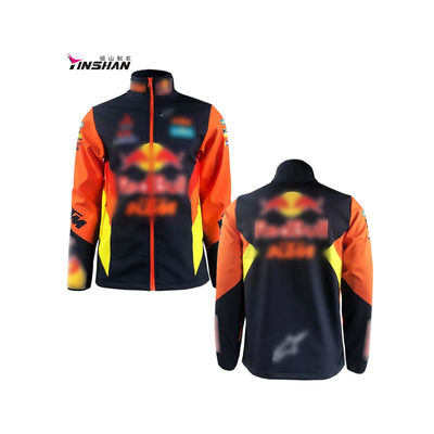 Custom Logo Print 100% Polyester Motorcycle and F1 Racing Jacket for Automated Cutting