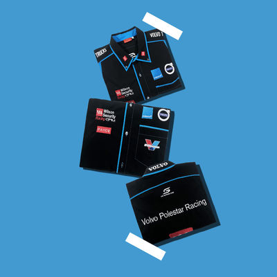 Customize Logo Acceptable Polyester Elastane Sports Shirts for Racing Car Jacket