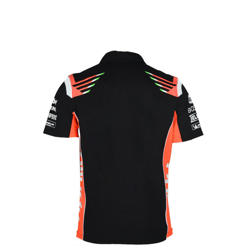 Racing Team Customized Printing Methods Breathable 100% Cotton Zipper Polo Shirt Men