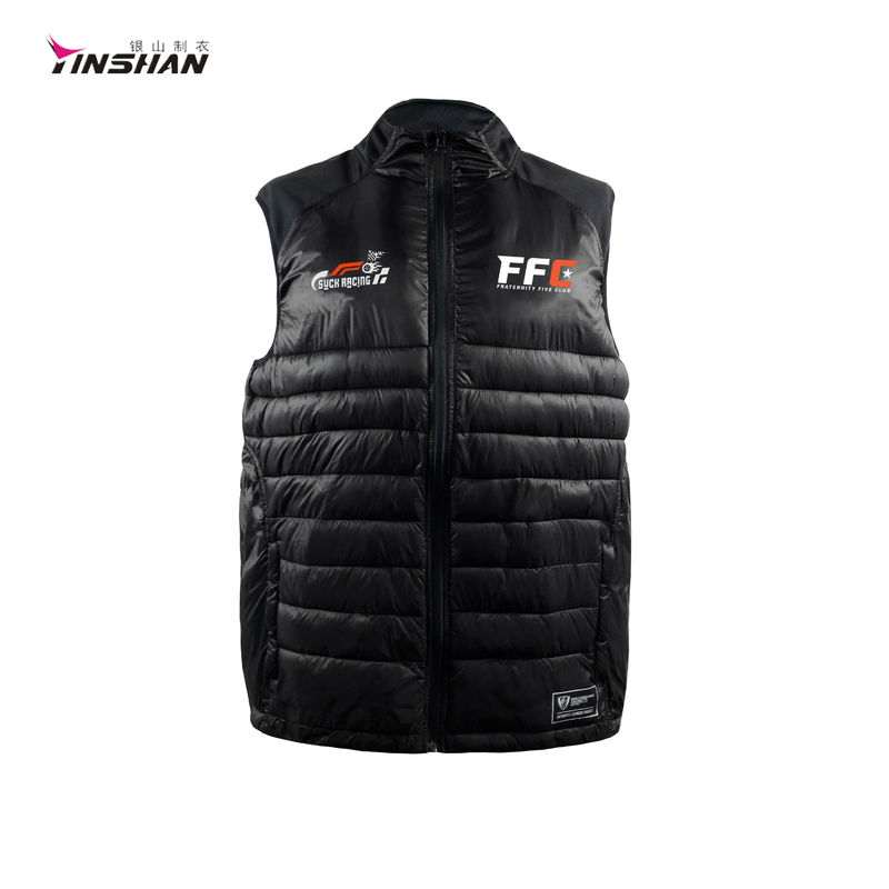 Custom Racing Teamwear Printed Logo Design Sports Vests in Black for S/M/L/XL Sizes