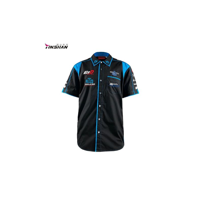 Breathable Black Graphic Race Car Vintage Sports Uniform Plain Golf Men's Polo Shirts