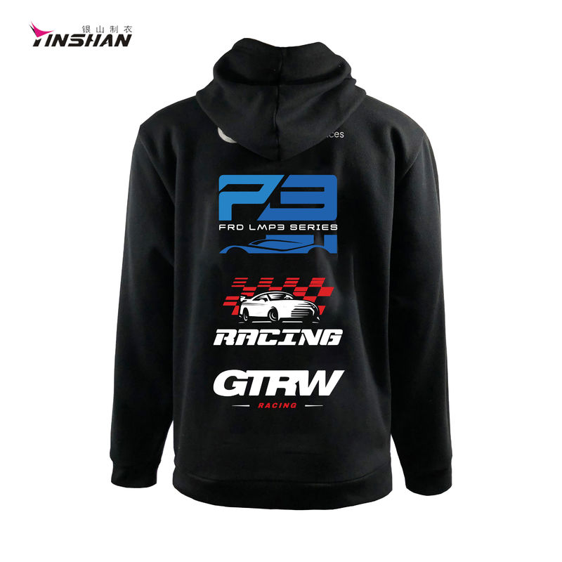 XS-5XL Breathable Custom Artwork Men's Cotton Polyester Jersey Sports Racing Hoodie