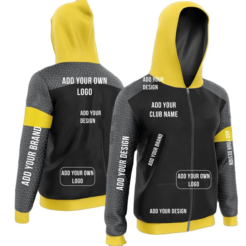 Custom Logo Printing and Embroider 100% Cotton Men's Workout Hoodies with Zipper-up Style